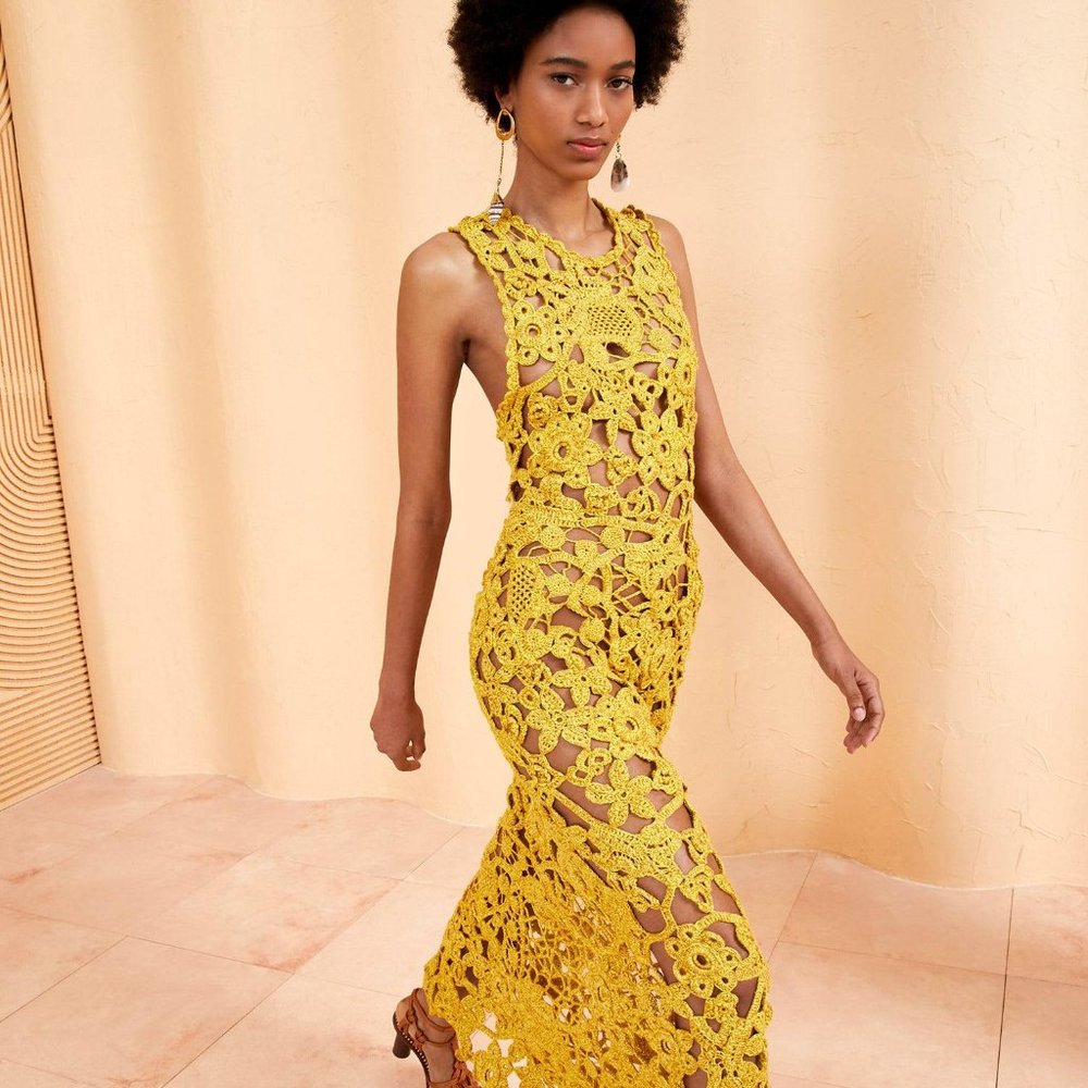 Ulla Johnson Yael Crochet Dress Yellow - Picture 6 of 6